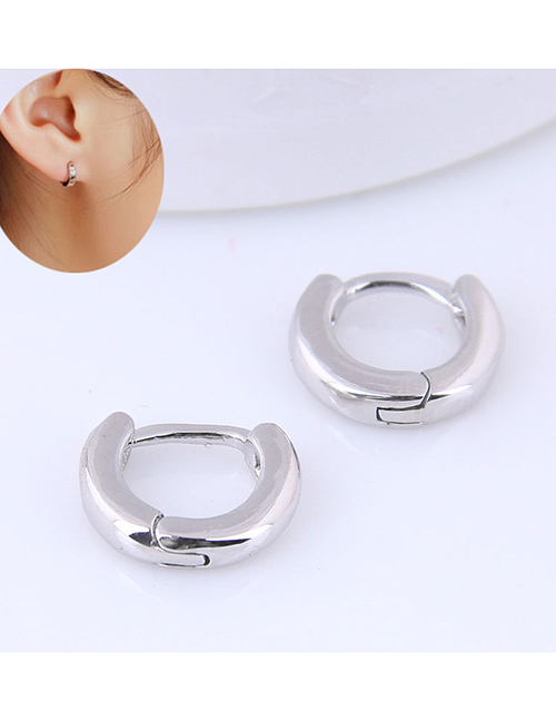 Fashion Silver Copper Plated Gold Earrings