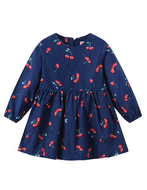 Fashion Cherry Printed Children's Dress