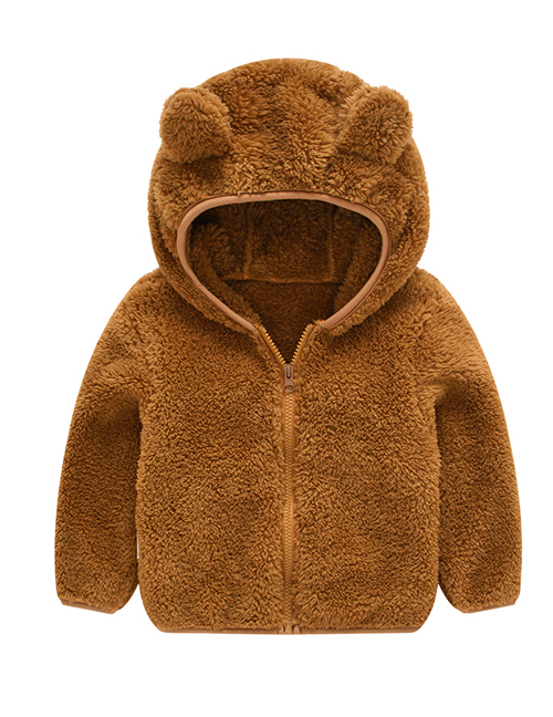 Fashion Brown Bear Ear Baby Boy Hoodie Jacket