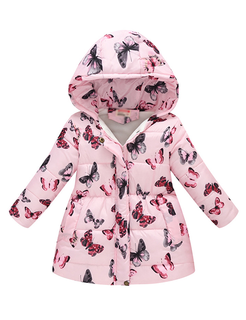 Fashion Foundation Butterfly Printed Padded Children's Cotton Clothing
