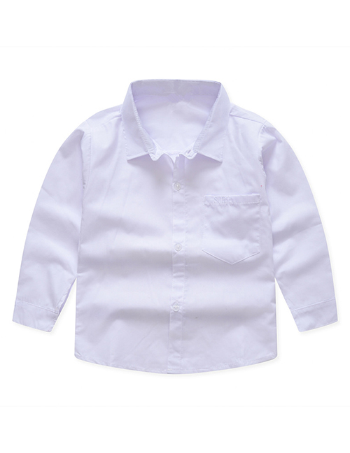 Fashion White Cotton Children's Shirt