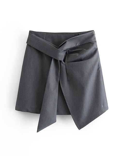 Fashion Dark Gray Irregular Skirt