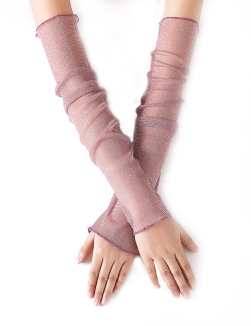 Fashion Pink Thin Mesh Gauze Foot Cover Dual-use Ice Silk Lace Gloves