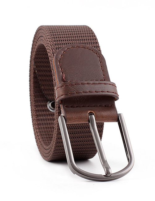 Fashion Coffee Canvas Buckle Belt For Canvas
