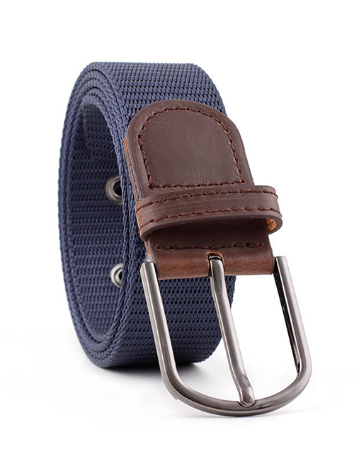 Fashion Navy Canvas Buckle Belt For Canvas