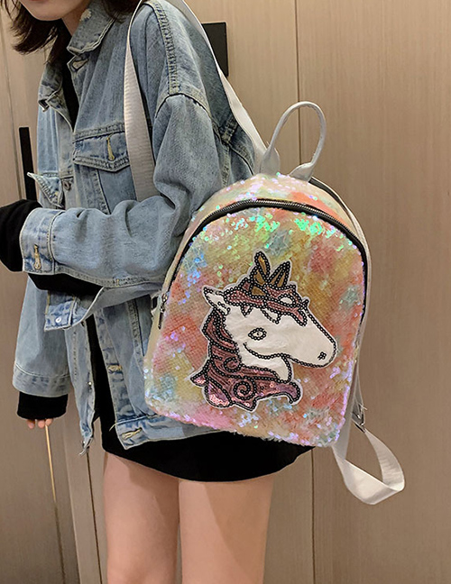 Fashion Malaysia 2 Sequined Unicorn Backpack