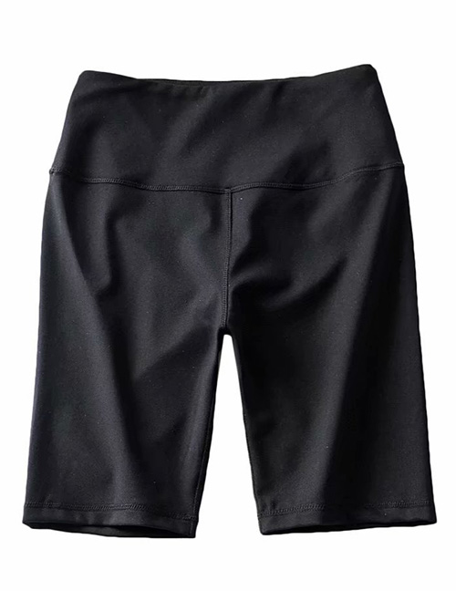 Fashion Black Solid Color Cycling Shorts