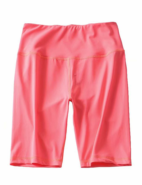 Fashion Watermelon Red Solid Color Cycling Shorts