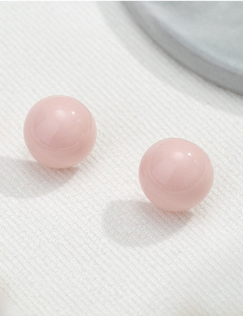 Fashion Pink Acrylic Round Earrings