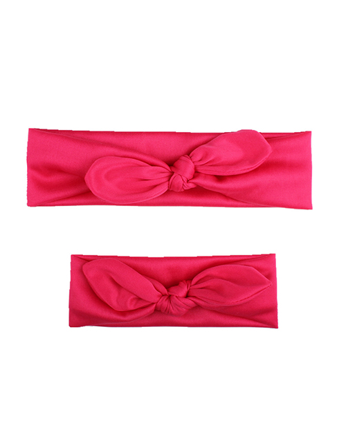 Fashion Rose Red Knotted Bow Hair Band Parent-child Suit