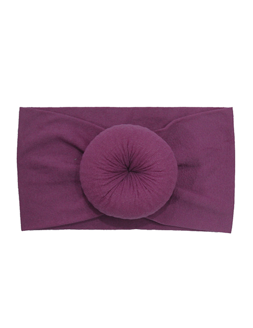 Fashion Deep Eggplant Purple Ball Nylon Stockings Baby Wide Hair Band