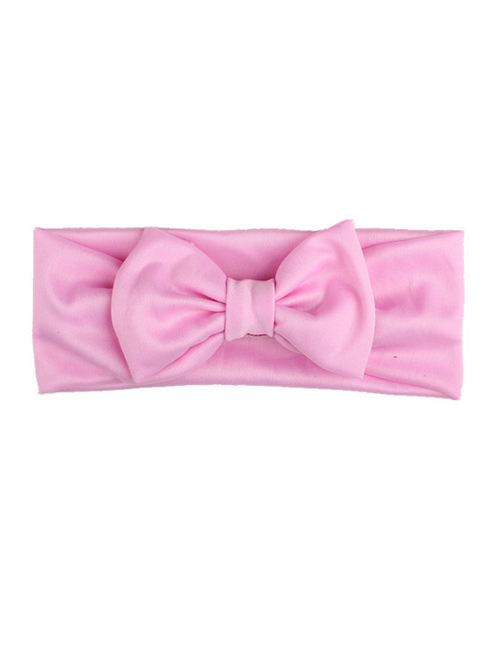 Fashion Pink Elastic Cloth Bow Children's Hair Band
