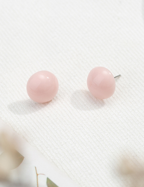 Fashion Pink Acrylic Round Earrings