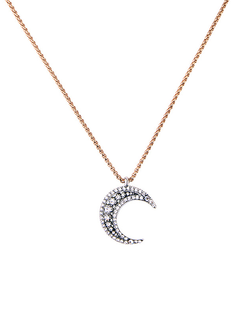 Fashion Transparent Moon Moon Pendant Necklace