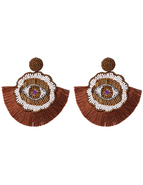 Fashion Brown Rice Beads Earrings