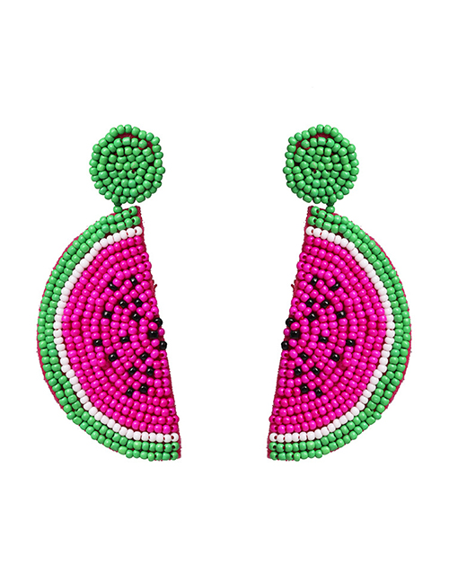 Fashion Red Rice Beads Fruit Earrings