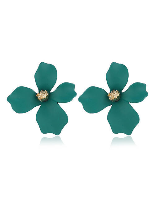 Fashion Green Flower Earrings