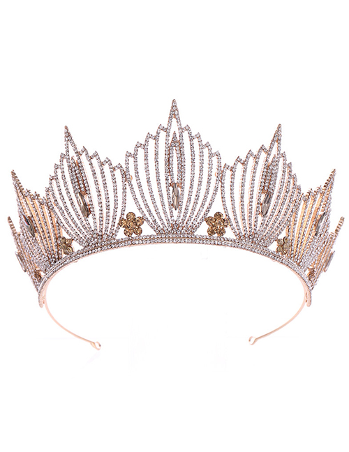 Fashion Gold Crystal Crown