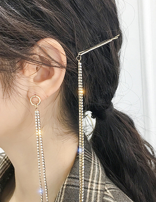 Fashion Gold Earrings Hairpin Brooch