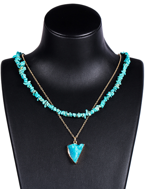 Fashion Song Shiqing Multi-layer Turquoise Necklace