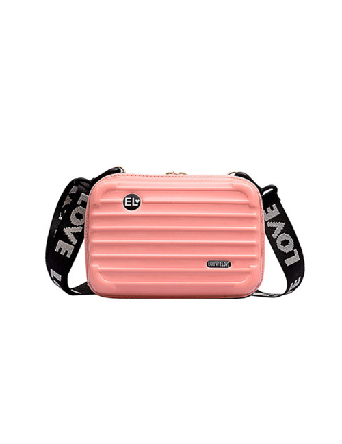 Fashion Pink Messenger Bag With Zipper