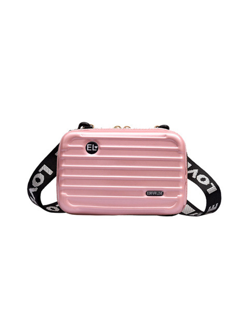 Fashion Light Pink Messenger Bag With Zipper