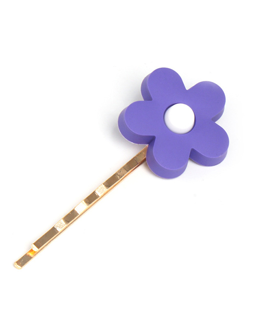 Fashion Purple Small Flower Hair Clip
