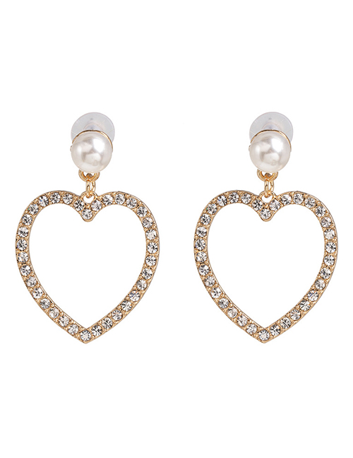 Fashion White Love Diamond Earrings