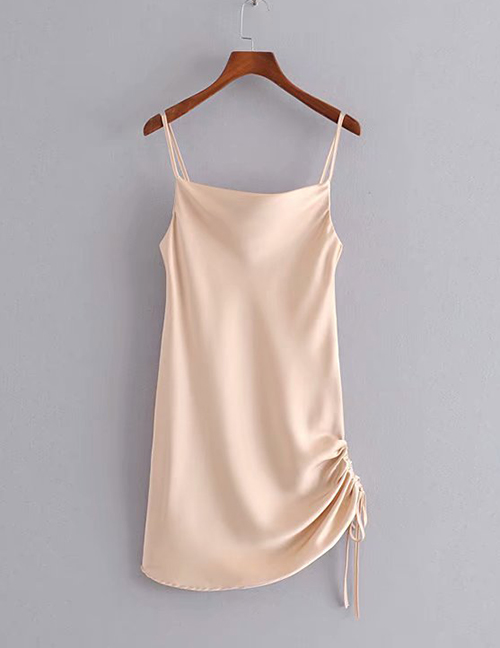 Fashion Pink Drawstring Harness Dress