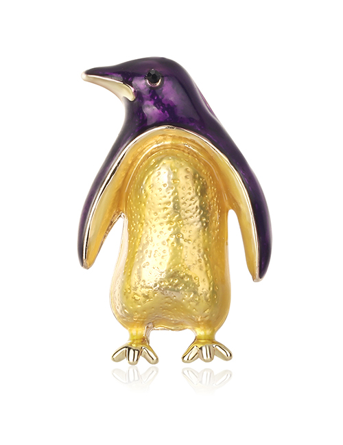 Fashion Kc Gold Alloy Drip Penguin Brooch