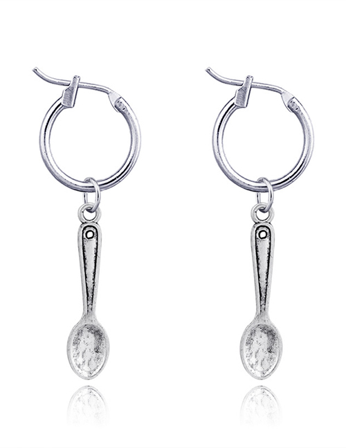 Fashion Spoon Stainless Steel Open Earrings