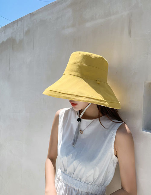 Fashion Yellow Double Sun Hat