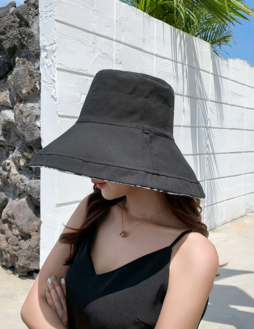 Fashion Black Double Sun Hat