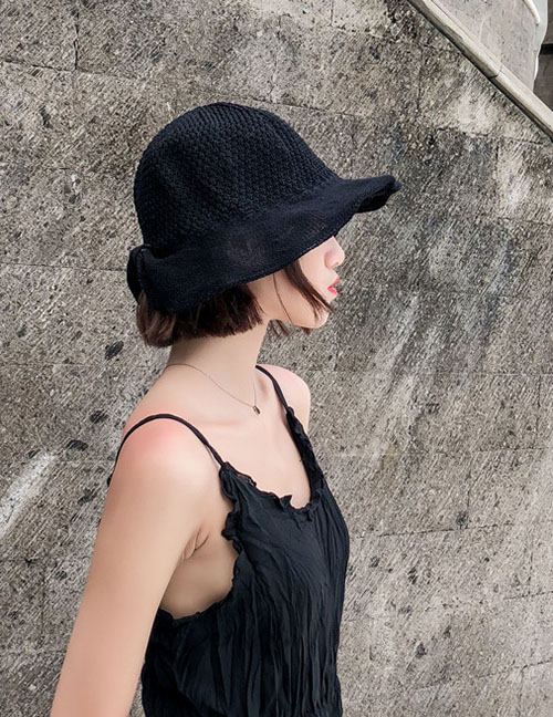 Fashion Black Raw Fisherman Hat