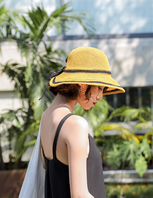 Fashion Yellow Big Sun Hat