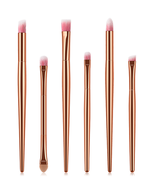 Fashion Rose Gold 6 Sticks Eye Makeup Brush