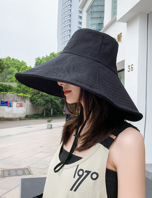 Fashion Black Big Hat Sun Hat