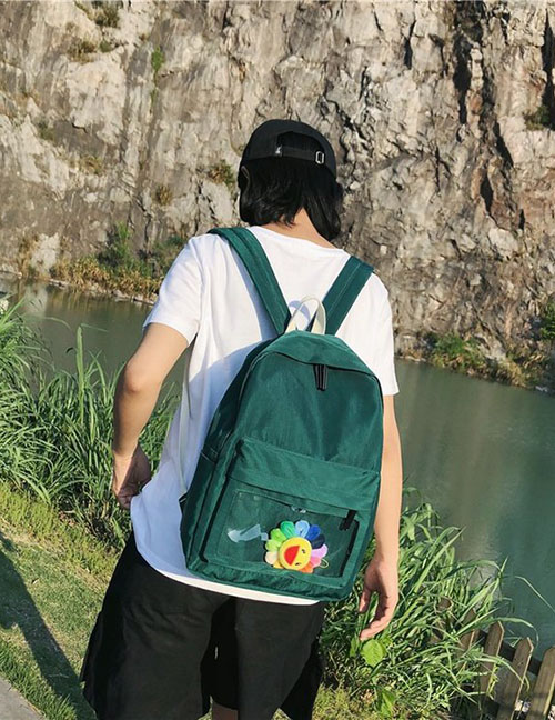 Fashion Green Transparent Sun Flower Bag