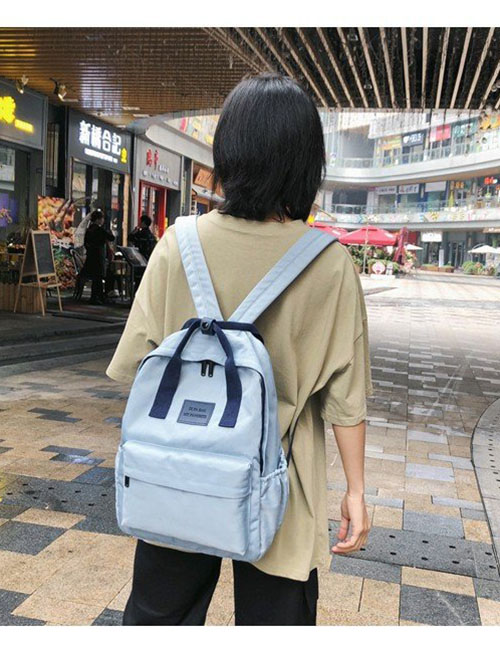 Fashion Blue Portable Backpack