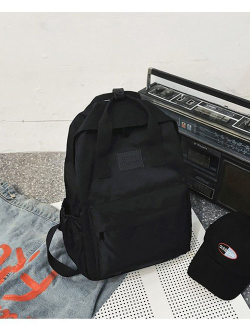 Fashion Black Portable Backpack