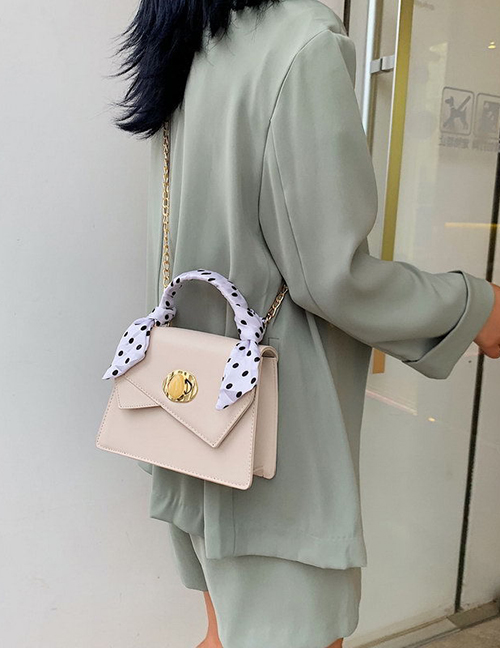 Fashion Khaki Hand Chain Single Shoulder Sliver Scarf Bag
