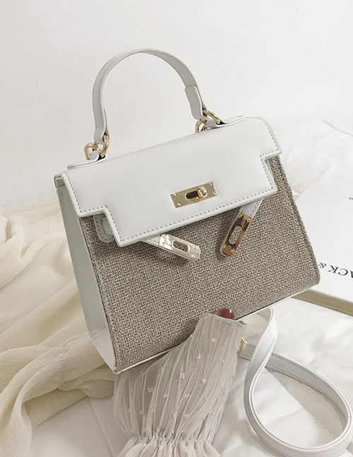 Fashion White Large Crossbody Handbag