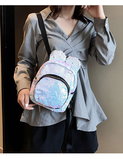 Fashion White Sequin Children's Backpack