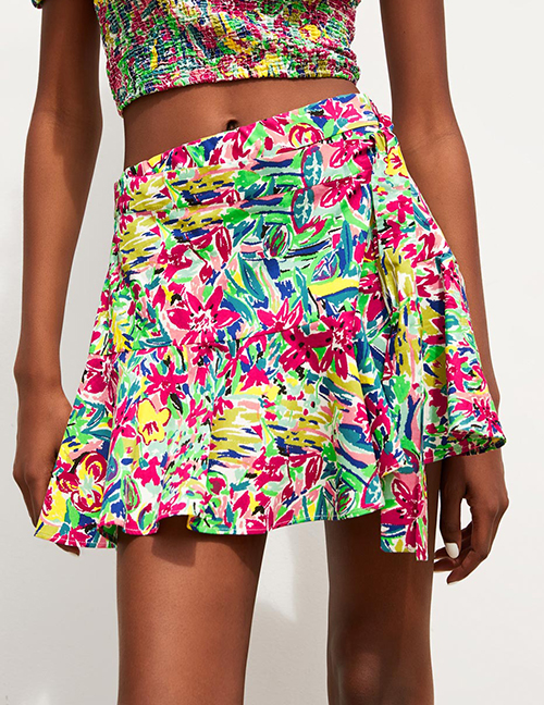 Fashion Color Printed Short Skirt