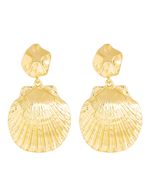 Fashion Golden Shell Alloy Love Shell Earrings