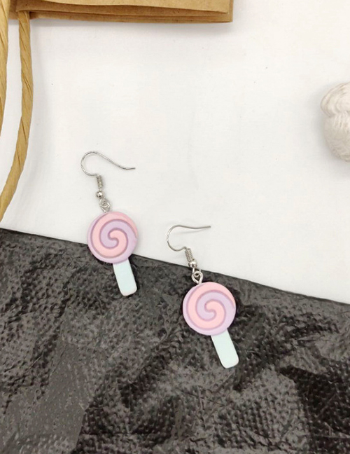 Fashion Lollipop Pink Fruit Ice Cream Earrings