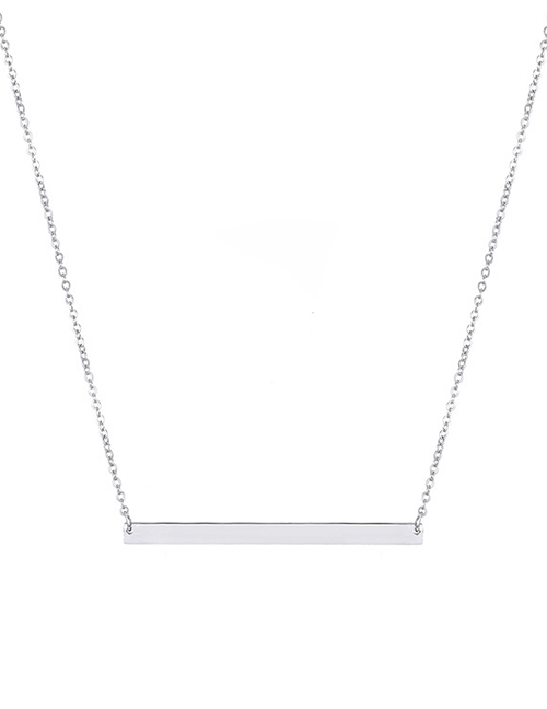 Fashion Steel Color Stainless Steel Word Pendant Necklace