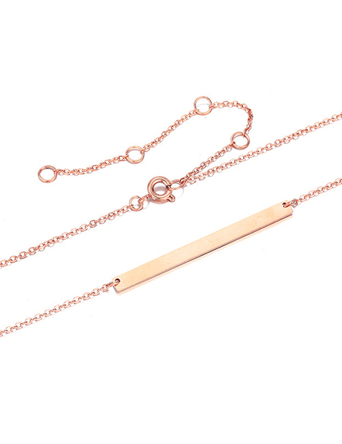 Fashion Rose Gold Stainless Steel Word Pendant Necklace