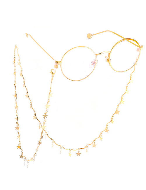 Gold Copper Star Glasses Chain