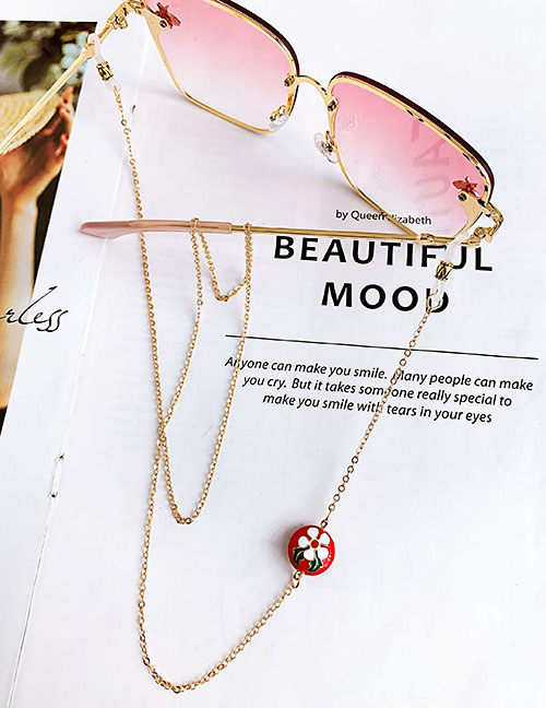 Fashion Red Alloy Round Bead Chain